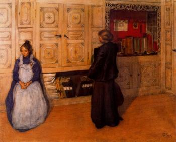 Carl Larsson : Mother and daughter